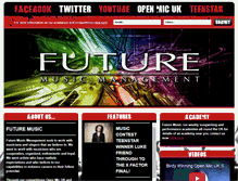 Tablet Screenshot of futuremusicmanagement.com